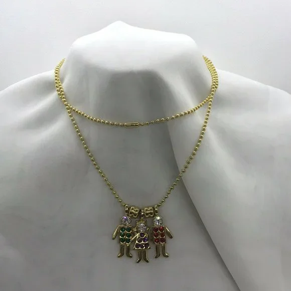 Girl and boys GSC pendants Long Ball chain necklace 29 Inches Red Green Purple - Picture 11 of 12